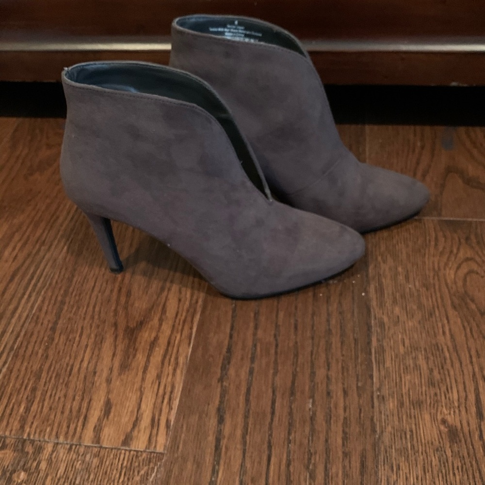 Gray Suede Pumps